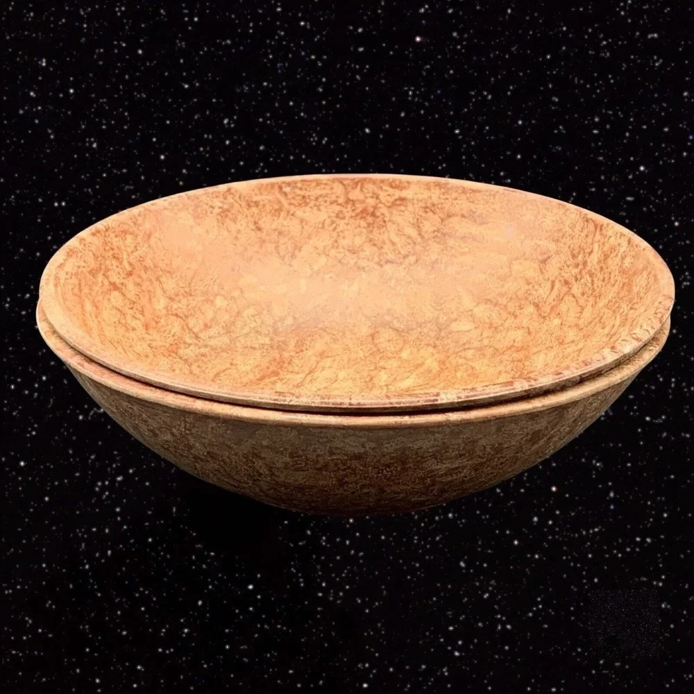 KYS-ITE‎ Melmac Burl Wood Grain Dessert Bowls Made in USA 1.5